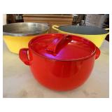 Set of 3 Descoware Belgium Cast Iron Dutch Ovens and Pots