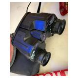 Jason Graphite Binoculars Model 234F with Case and Vintage Fishing Lures