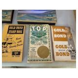 Gold Bond Stamp Books, PGA 2002 Keepsakes, Token Keychains and Grand Casino Collectible Coins Set