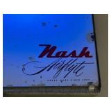 Vintage Nash Airflyte Mirrored Desk Display Sign Francis Peterson Inc
