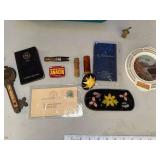 Vintage Ephemera, Thermometer, Sewing, and Collectible Assortment