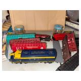 HO Scale Model Train Set with Engines, Cars, Tracks, Atlas Accessories and Scenery Pieces