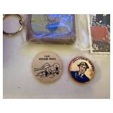 Vintage Ephemera Collection: Mixed Stones, Keychain, Buttons and Marbles