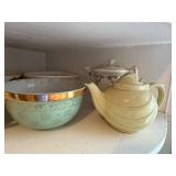 Vintage Mixed Ceramic and Porcelain Teapots and Bowls Collection