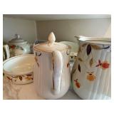 Vintage Mixed Ceramic and Porcelain Teapots and Bowls Collection