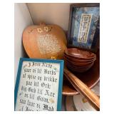 Collection of Decorative Plates, Bowls, and Framed Art with Scandinavian Motifs