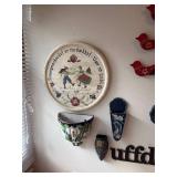 Scandinavian Wall Decor Collection with Hand-Painted Accents and Wood Art
