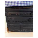 Magnavox Stereo System with Dual Cassette, Amplifier, and Speakers
