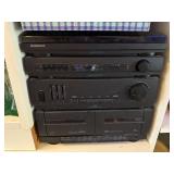 Magnavox Stereo System with Dual Cassette, Amplifier, and Speakers