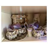 Collection of Vintage Porcelain Vases, Creamers, Sugar Bowls and Decorative Dishes