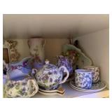 Collection of Vintage Porcelain Vases, Creamers, Sugar Bowls and Decorative Dishes