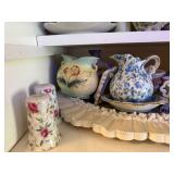 Collection of Vintage Porcelain Vases, Creamers, Sugar Bowls and Decorative Dishes