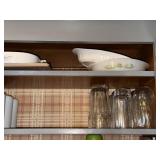 Kitchenware Set with Vintage Casserole Dishes, Glassware, Pitchers, and Small Appliances