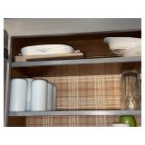 Kitchenware Set with Vintage Casserole Dishes, Glassware, Pitchers, and Small Appliances