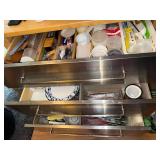 Assorted Kitchen Tools and Disposable Tableware Collection