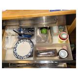 Assorted Kitchen Tools and Disposable Tableware Collection