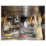 Assorted Kitchen Tools and Disposable Tableware Collection