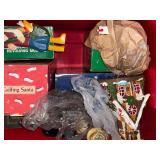 Christmas Holiday Decor Collection with Musical Figurines and Santa Dolls