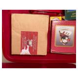 Christmas Holiday Decor Collection with Musical Figurines and Santa Dolls