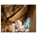 Box of Assorted Vintage Glassware, Porcelain, and Metal Decor Collectibles