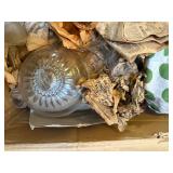 Box of Assorted Vintage Glassware, Porcelain, and Metal Decor Collectibles