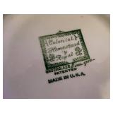 Colonial Homestead Green Transferware Dish Set by Royal USA