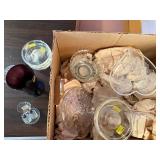 Collection of Clear Glass Compotes, Bowls, and Glasses