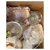 Collection of Clear Glass Compotes, Bowls, and Glasses