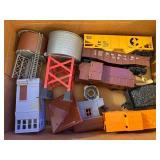 Plasticville O Scale Model Train Cars and Building Accessories Kit