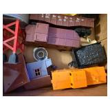 Plasticville O Scale Model Train Cars and Building Accessories Kit
