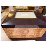 Standard Burl Finish Memorial Urn Chest Kit with Accessories