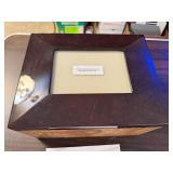 Standard Burl Finish Memorial Urn Chest Kit with Accessories