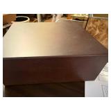 Standard Burl Finish Memorial Urn Chest Kit with Accessories