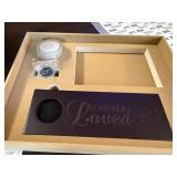 Standard Burl Finish Memorial Urn Chest Kit with Accessories