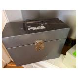 Lot of 3 Metal Cash Boxes and 2 Office Desk Organizers