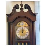 Traditional Wooden Grandfather Clock with Brass Pendulum 74in