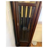 Traditional Wooden Grandfather Clock with Brass Pendulum 74in