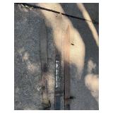 Set of 3 Vintage Wooden Skis with Leather Straps