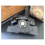 Antique and Vintage Rotary Telephones with Wooden Wall Mount Boxes - Collection of 3