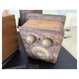 Antique and Vintage Rotary Telephones with Wooden Wall Mount Boxes - Collection of 3