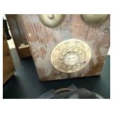 Antique and Vintage Rotary Telephones with Wooden Wall Mount Boxes - Collection of 3