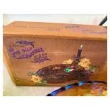 Set of 2 Iridescent Gold Carnival Glass Bowls with Original Box