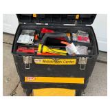 Mobile Work Center Toolbox with Assorted Hand Tools and Hardware