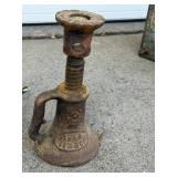 Pair of Vintage 15x6 Jacks by T&BCo Cast Iron Screw Type