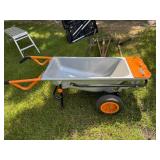 Worx Wheelbarrow with Steel Tub and Dual Wheels