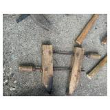 Lot of Vintage Woodworking Clamps, Mallets, and Small Hardware Drawer Set