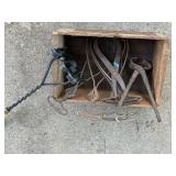 Collection of Vintage Branding Iron and Blacksmith Tongs