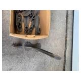 Collection of Vintage Shoe Cobbler Iron Tools and Lasts