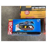 Ryobi Belt Sander, WorkForce 20 in Tile Cutter, Black & Decker 3 in 1 Saw Lot