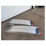 Pair of Aluminum Folding Loading Ramps, 500 lb Capacity Each